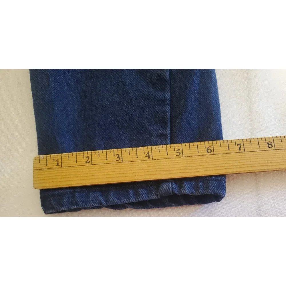 Vintage‎ H.I.S. Jeans Mens 29x30  Dark Navy Blue Tapered Leg 90s Casual